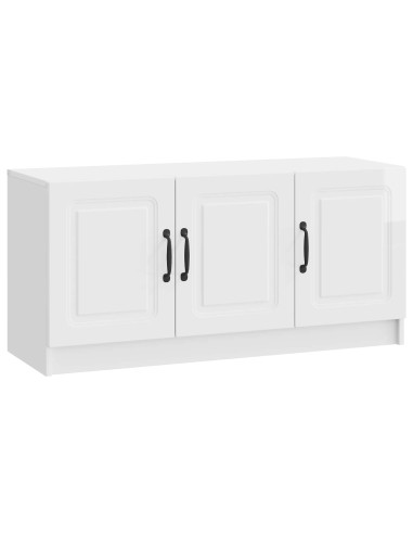 Mobile TV Bianco Lucido 99 x 34,5 x 47 cm Legno ingegnerizzato