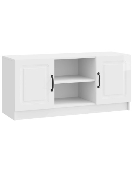 Mobile TV Bianco Lucido 102 x 34,5 x 47 cm Legno ingegnerizzato