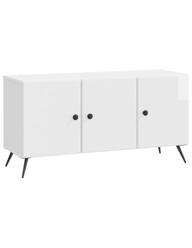 Mobile TV Bianco Lucido 99 x 34,5 x 50 cm Legno ingegnerizzato