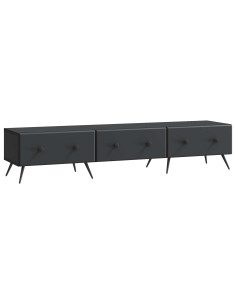 Mobile TV Nero 147 x 34,5 x 30 cm Legno ingegnerizzato