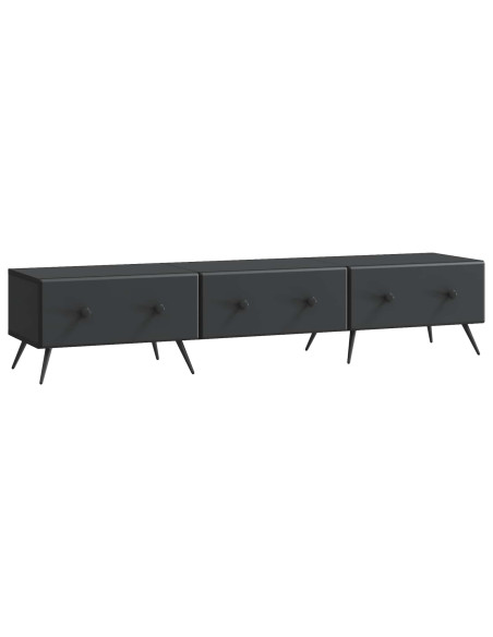 Mobile TV Nero 147 x 34,5 x 30 cm Legno ingegnerizzato