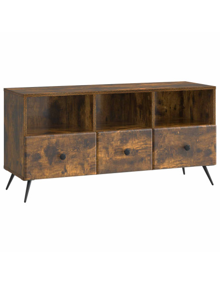 Mobile TV Rovere Fumo 102 x 34,5 x 50 cm Legno ingegnerizzato