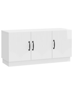 Mobile TV Bianco Lucido 99 x 34,5 x 47 cm Legno ingegnerizzato