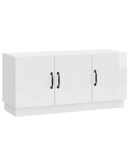 Mobile TV Bianco Lucido 99 x 34,5 x 47 cm Legno ingegnerizzato