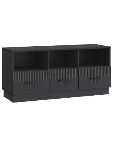 Mobile TV Nero 102 x 34,5 x 47 cm Legno ingegnerizzato