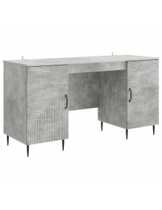 Scrivania con lo scaffale Grigio Cemento 142,5 x 50 x 75 cm
