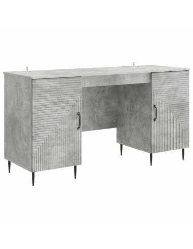 Scrivania con lo scaffale Grigio Cemento 142,5 x 50 x 75 cm