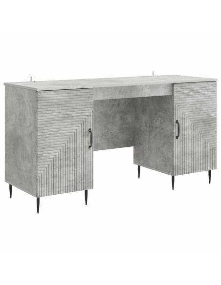Scrivania con lo scaffale Grigio Cemento 142,5 x 50 x 75 cm