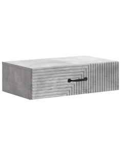 Tavolino da Parete Laterale Grigio Cemento 59 x 34,5 x 17 cm