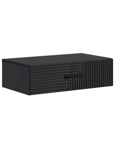 Tavolino da Parete Laterale Nero 59 x 34,5 x 17 cm