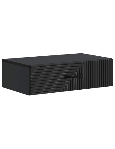 Tavolino da Parete Laterale Nero 59 x 34,5 x 17 cm