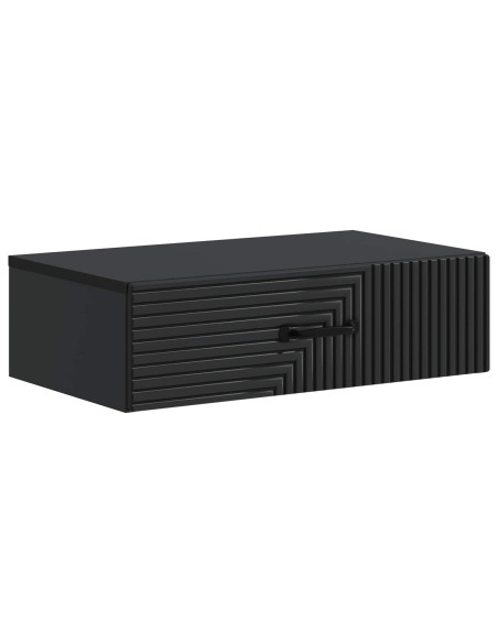 Tavolino da Parete Laterale Nero 59 x 34,5 x 17 cm