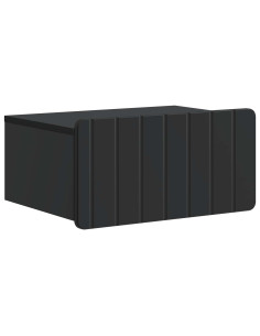 Mobiletto da notte a muro con cassetto Nero 49 x 34,5 x 24 cm