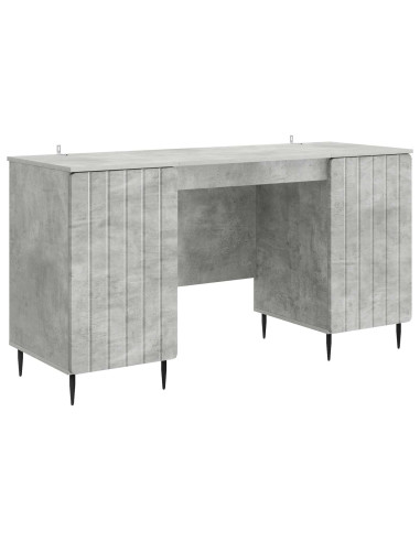 Scrivania con lo scaffale Grigio Cemento 142,5 x 50 x 75 cm