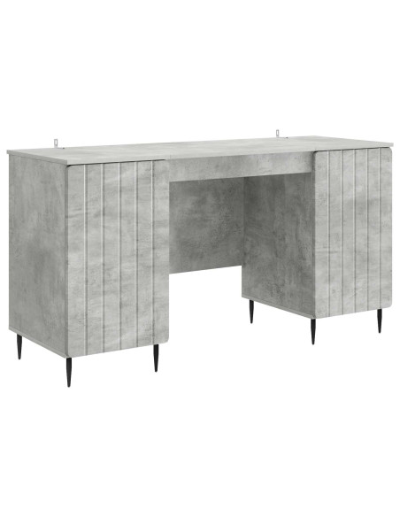 Scrivania con lo scaffale Grigio Cemento 142,5 x 50 x 75 cm