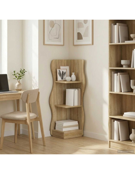 Mensola angolare con lo scaffale Rovere Sonoma 34 x 33 x 102 cm