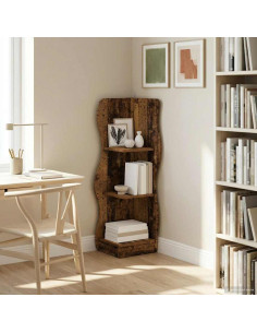 Mensola angolare con lo scaffale Legno antico 34 x 33 x 102 cm