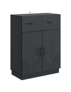 Credenza Nero 66 x 34,5 x 87 cm Legno ingegnerizzato