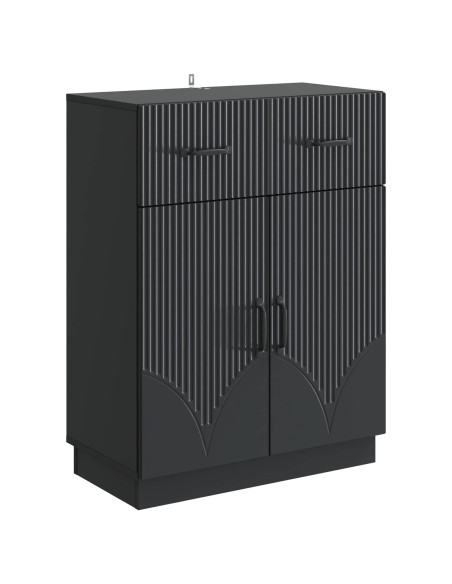 Credenza Nero 66 x 34,5 x 87 cm Legno ingegnerizzato