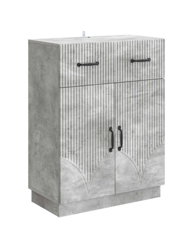 Credenza Grigio Cemento 66 x 34,5 x 87 cm Legno ingegnerizzato
