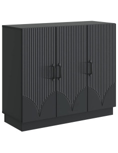 Credenza Nero 89 x 34,5 x 77 cm Legno ingegnerizzato