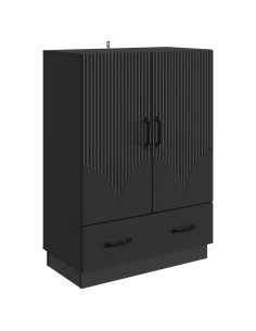 Credenza Nero 66 x 34,5 x 92 cm Legno ingegnerizzato