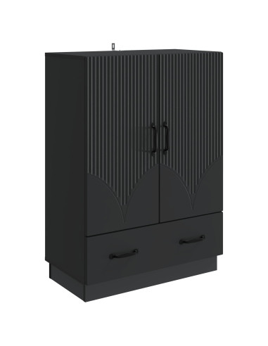 Credenza Nero 66 x 34,5 x 92 cm Legno ingegnerizzato