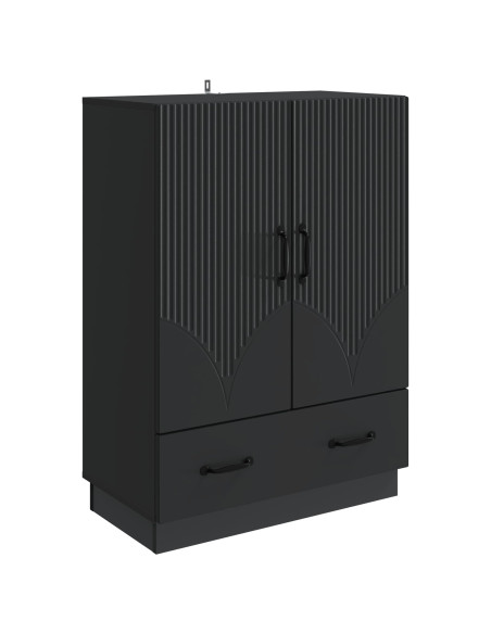 Credenza Nero 66 x 34,5 x 92 cm Legno ingegnerizzato