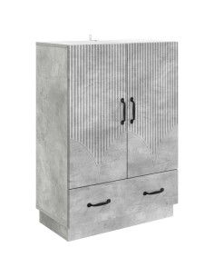 Credenza Grigio Cemento 66 x 34,5 x 92 cm Legno ingegnerizzato