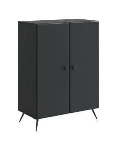 Credenza Nero 66 x 34,5 x 90 cm Legno ingegnerizzato