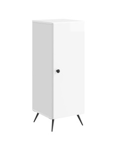 Credenza Bianco Lucido 33 x 34,5 x 90 cm Legno ingegnerizzato