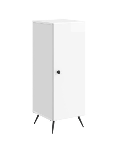 Credenza Bianco Lucido 33 x 34,5 x 90 cm Legno ingegnerizzato