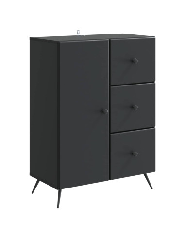 Credenza Nero 66 x 34,5 x 90 cm Legno ingegnerizzato