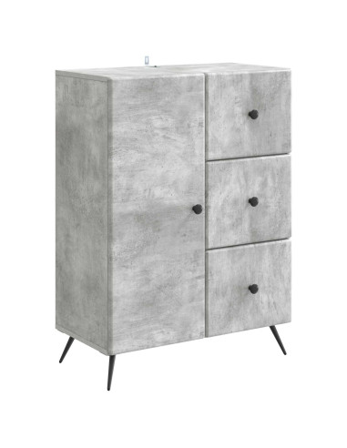 Credenza Grigio Cemento 66 x 34,5 x 90 cm Legno ingegnerizzato
