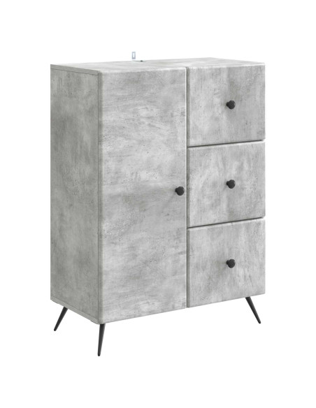Credenza Grigio Cemento 66 x 34,5 x 90 cm Legno ingegnerizzato