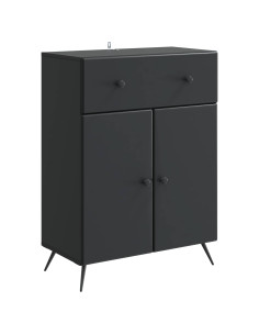 Credenza Nero 66 x 34,5 x 90 cm Legno ingegnerizzato