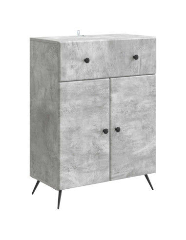 Credenza Grigio Cemento 66 x 34,5 x 90 cm Legno ingegnerizzato