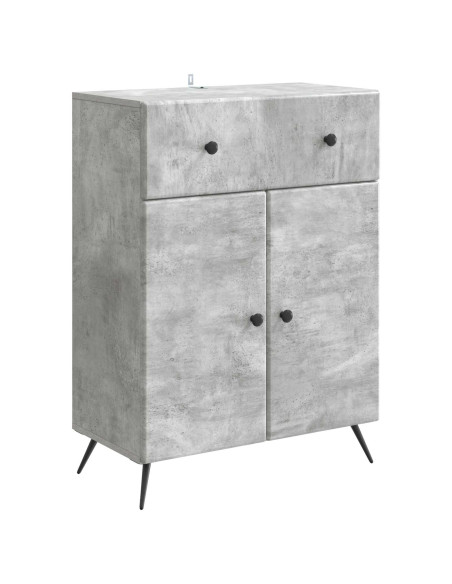 Credenza Grigio Cemento 66 x 34,5 x 90 cm Legno ingegnerizzato