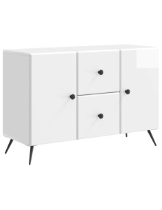 Credenza Bianco Lucido 89 x 34,5 x 60 cm Legno ingegnerizzato