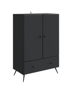 Credenza Nero 66 x 34,5 x 95 cm Legno ingegnerizzato