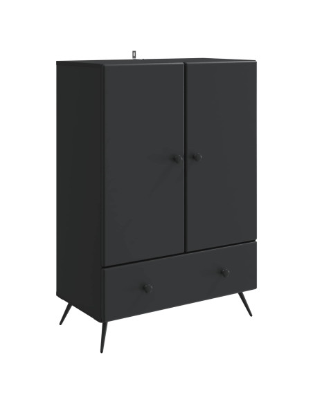 Credenza Nero 66 x 34,5 x 95 cm Legno ingegnerizzato