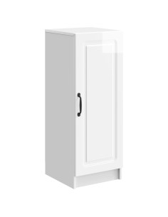 Credenza Bianco Lucido 33 x 34,5 x 87 cm Legno ingegnerizzato