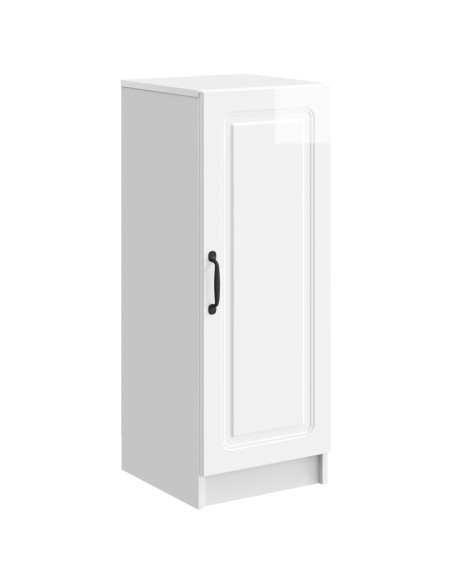 Credenza Bianco Lucido 33 x 34,5 x 87 cm Legno ingegnerizzato