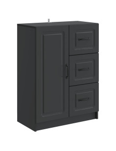 Credenza Nero 66 x 34,5 x 87 cm Legno ingegnerizzato