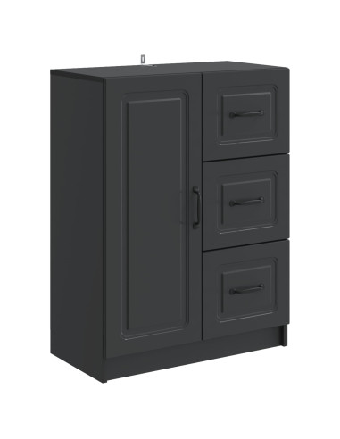 Credenza Nero 66 x 34,5 x 87 cm Legno ingegnerizzato