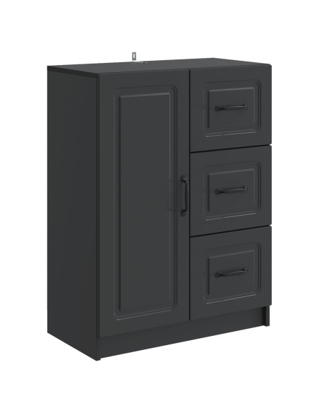 Credenza Nero 66 x 34,5 x 87 cm Legno ingegnerizzato