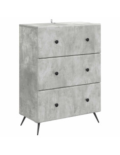 Mobile con Cassetti Grigio Cemento 66 x 34,5 x 90 cm