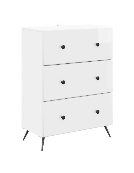 Mobile con Cassetti Bianco Lucido 66 x 34,5 x 90 cm