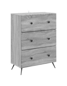 Mobile con Cassetti Grigio Sonoma 66 x 34,5 x 90 cm