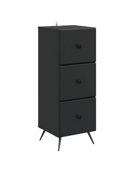 Mobile con Cassetti Nero 33 x 34,5 x 90 cm Legno ingegnerizzato